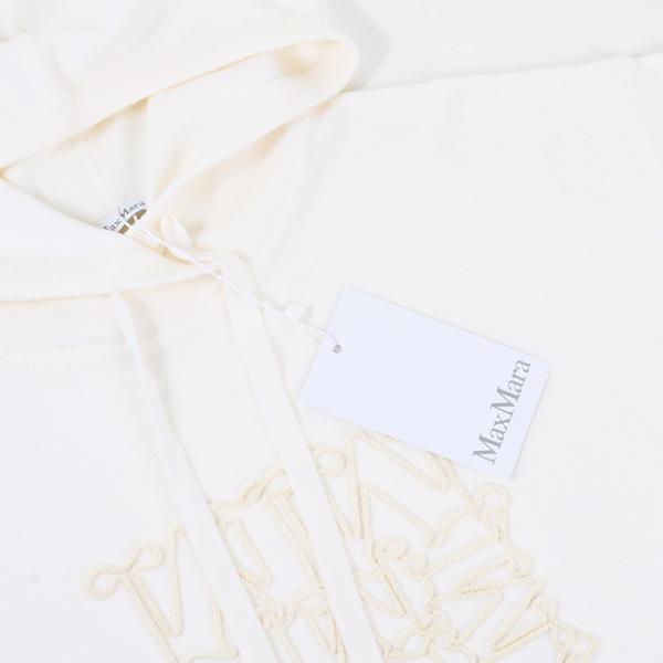 Max Mara マックスマーラ ニット トップス セーター ニット PAMIR パミール ピュア ウール フーディ レディース ホワイト ブラック オーバーサイズ フーディ