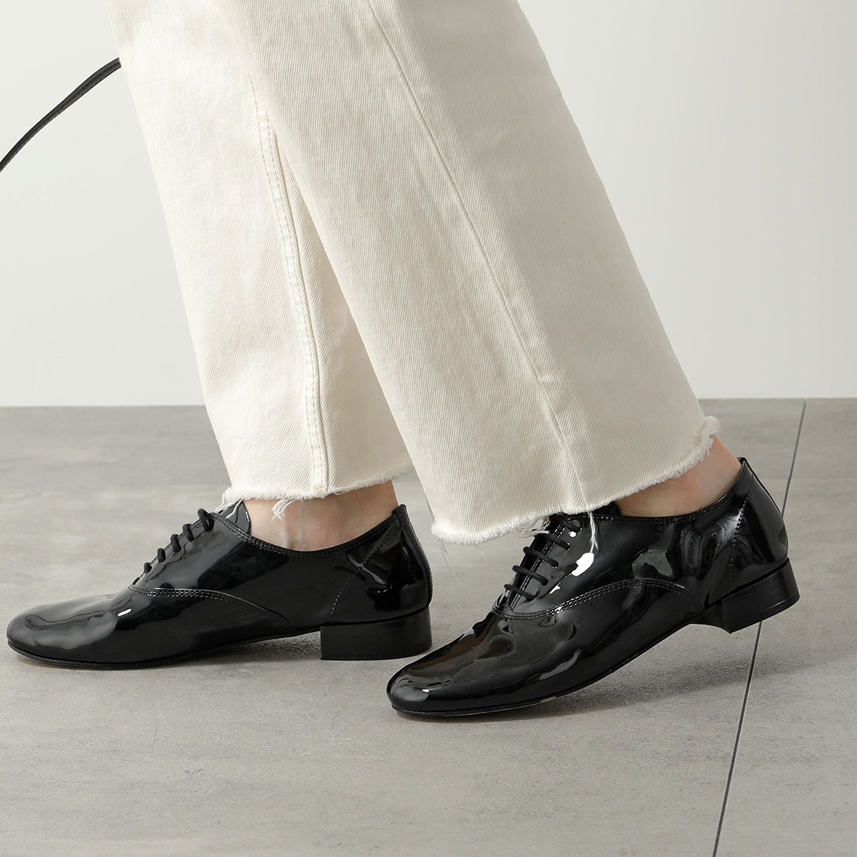 repetto レペット シューズ Zizi Oxford Shoes V377V レディース オックスフォードシューズ レースアップ パテントレザー 靴 410/Noir【NEW SIZE】