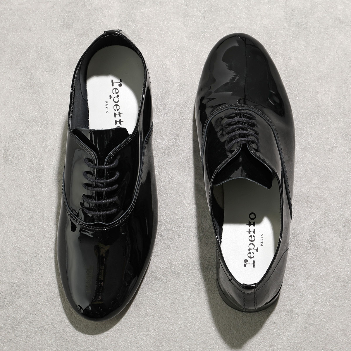repetto レペット シューズ Zizi Oxford Shoes V377V レディース オックスフォードシューズ レースアップ パテントレザー 靴 410/Noir【NEW SIZE】