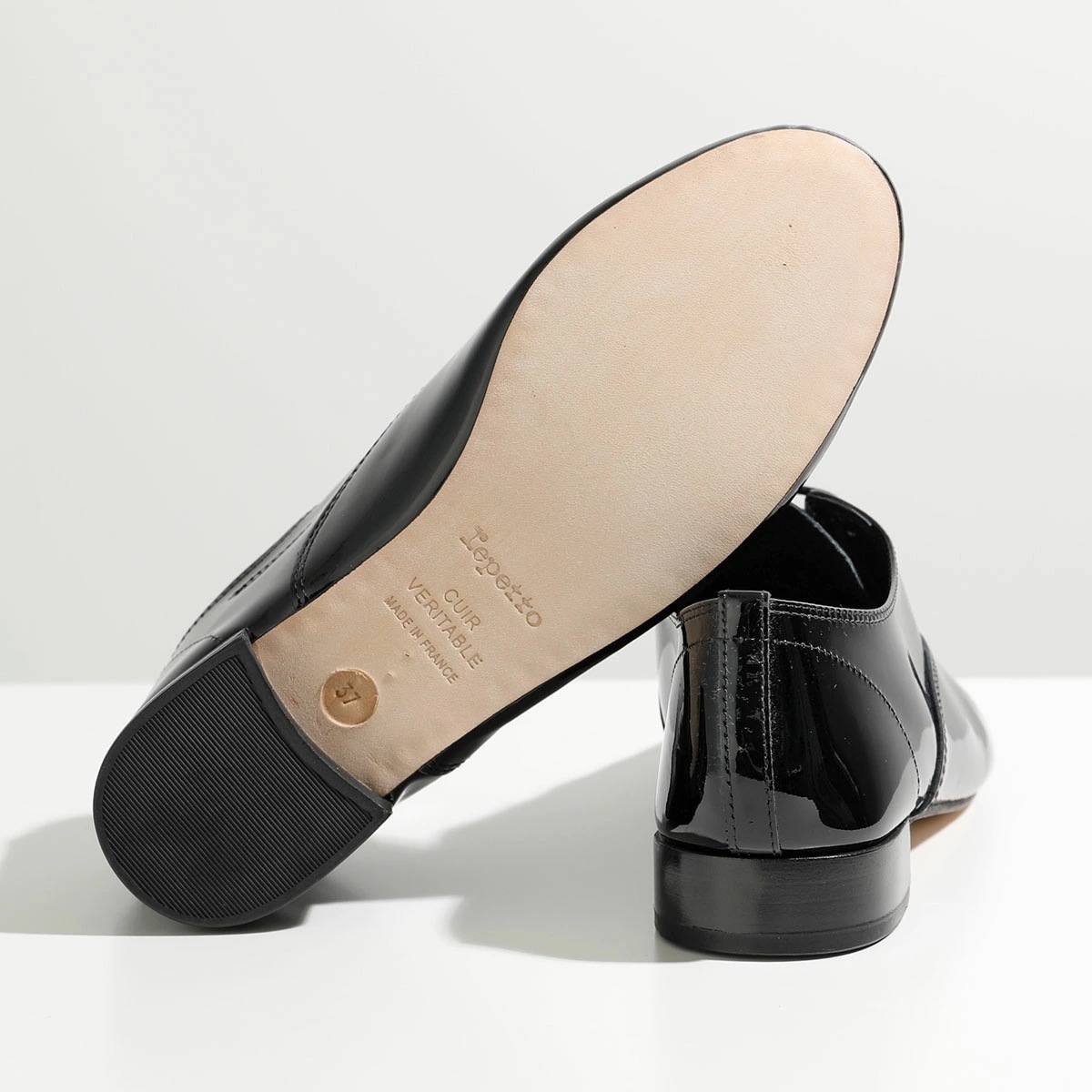 repetto レペット シューズ Zizi Oxford Shoes V377V レディース オックスフォードシューズ レースアップ パテントレザー 靴 410/Noir【NEW SIZE】