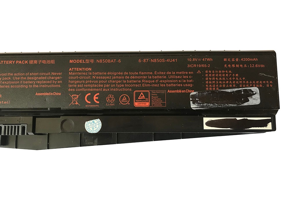 N850BAT-6バッテリー 電池・Haseeノート互換 47wh/4200mAh 対応 CN85S01 CN85S02 CN85S08 kingbook T77E 交換用のバッテリー dc909-A