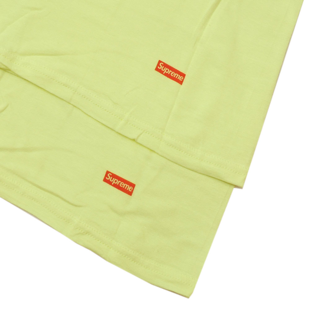 シュプリーム SUPREME x ヘインズ Hanes Tagless Tees 2 Pack 2枚セット FLUORESCENT YELLOW 蛍光 イエロー 200-009091-068