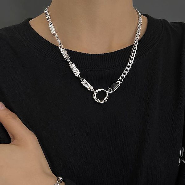 Qoo10] 韓国 単品 ネックレス メンズ シンプル