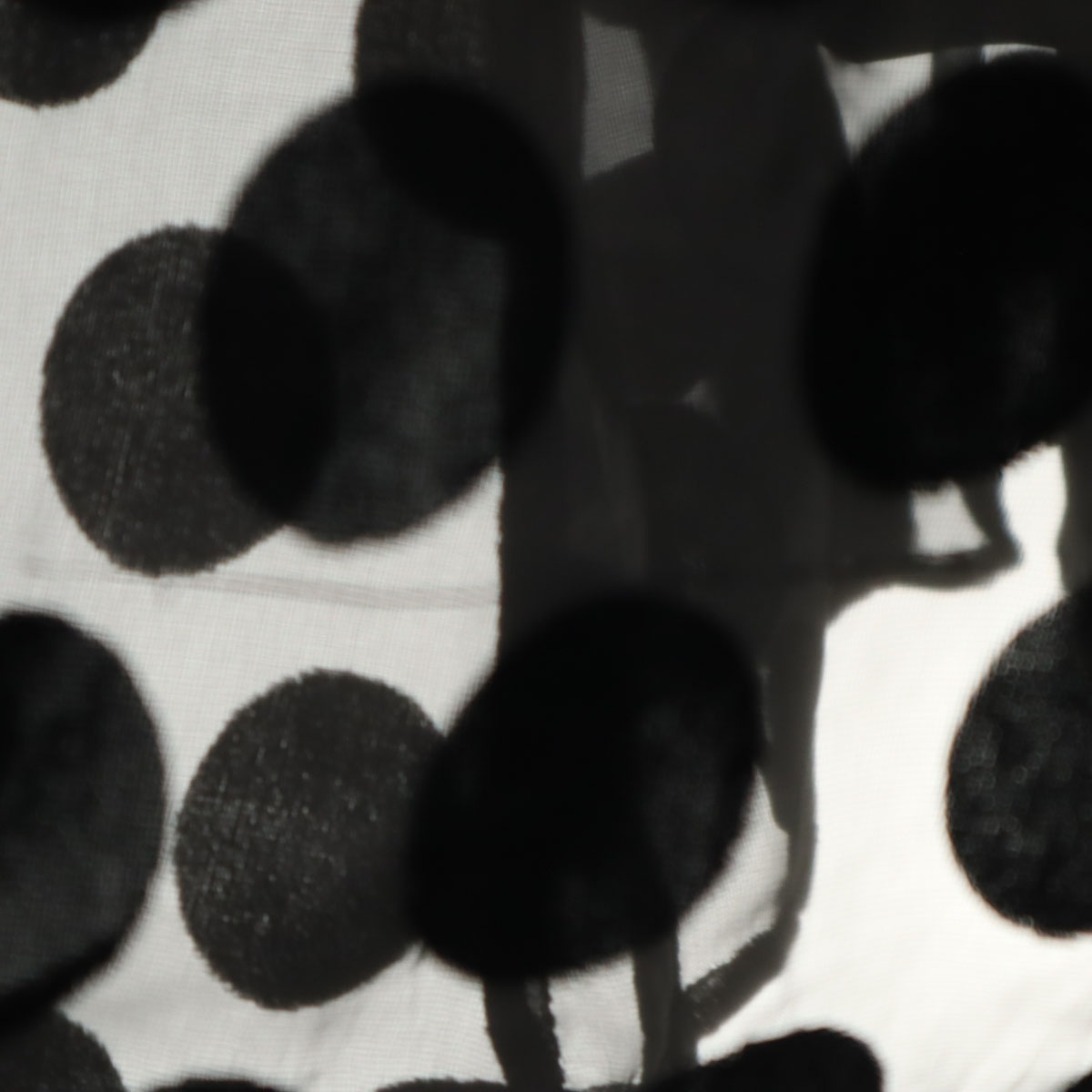 ドット柄 長袖 シアー ロングワンピース 1 ブラック 水玉 レディース 古着