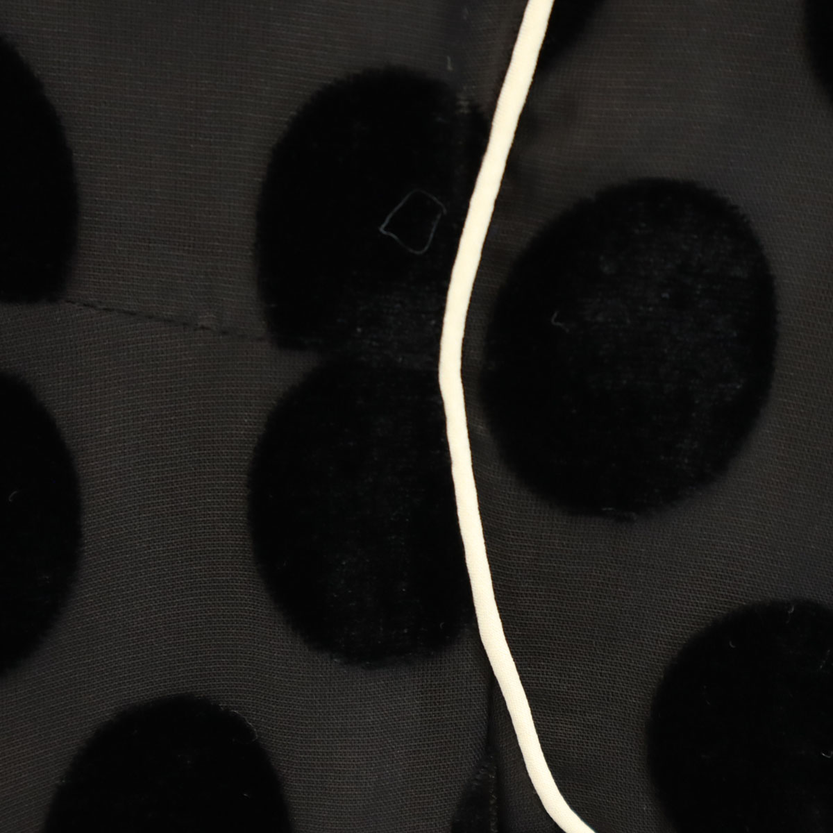 ドット柄 長袖 シアー ロングワンピース 1 ブラック 水玉 レディース 古着