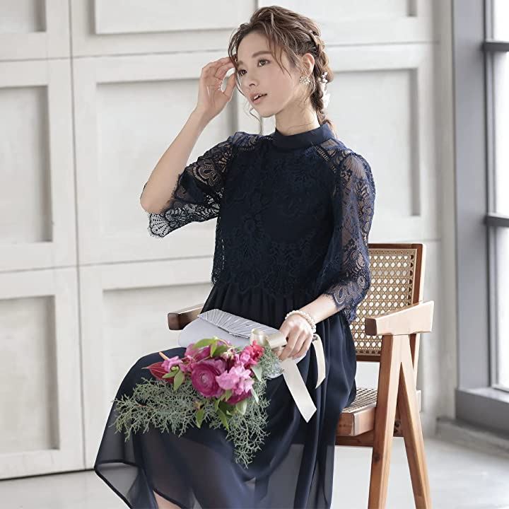 【新品】ANAYI アナイ テープ刺繍 ワンピース ドレス 二次会 お呼ばれ ANAYIパーティドレス ブラック（38） ANAYI テープ刺繍ワンピース