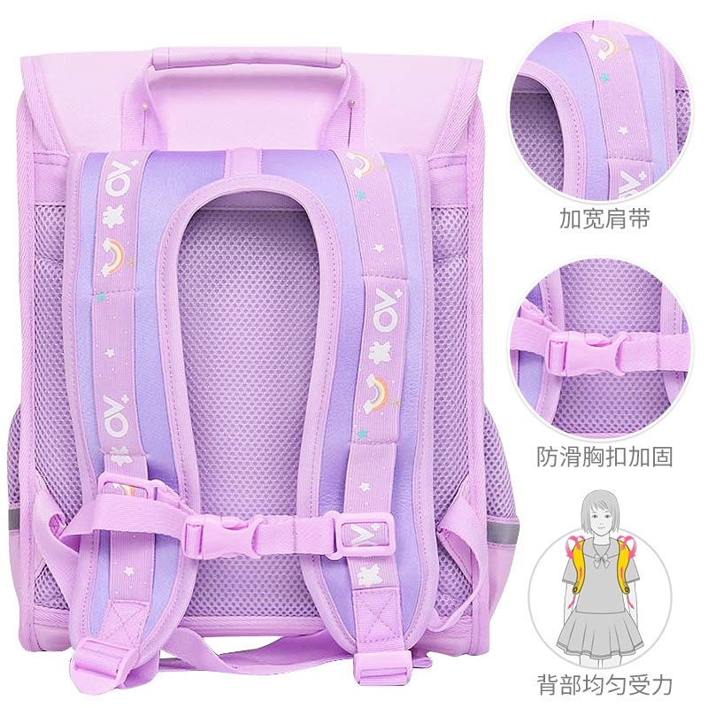 背骨保護バックパックスタイルの負担を軽減するための612歳の子供用ランドセルプライマリー1234年生