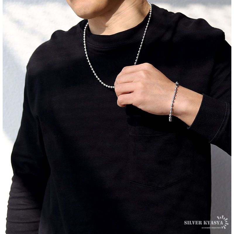 925 六字真言 チェーンブレスレット [bs179]