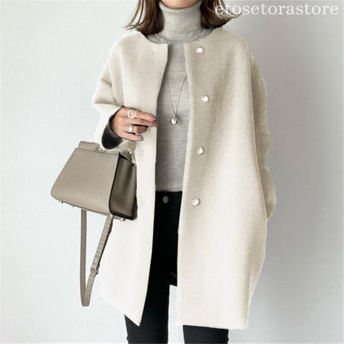 超目玉新品 コート レデイース 秋冬 長袖 トップス オーバーコート レディース 上着 ガウン 無地 折り襟 秋 ゆったり 体型カパー カジュアル 超目玉新品 コート レデイース 秋冬 長袖 トップス オーバーコート レディース 上着 ガウン 無地 折り襟 秋 ゆったり 体型カパー カジュアル