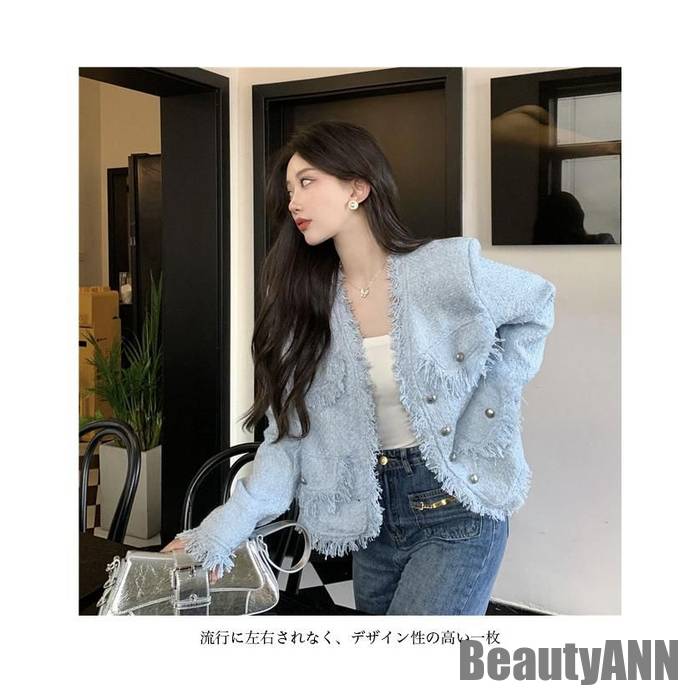 新生活 ツイード ジャケット レディース ショートコート アウター