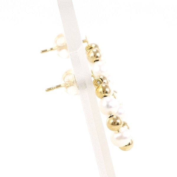 K18 18金 YG イエローゴールド ピアス パール(真珠) 総重量約1.1g ジュエリー 中古