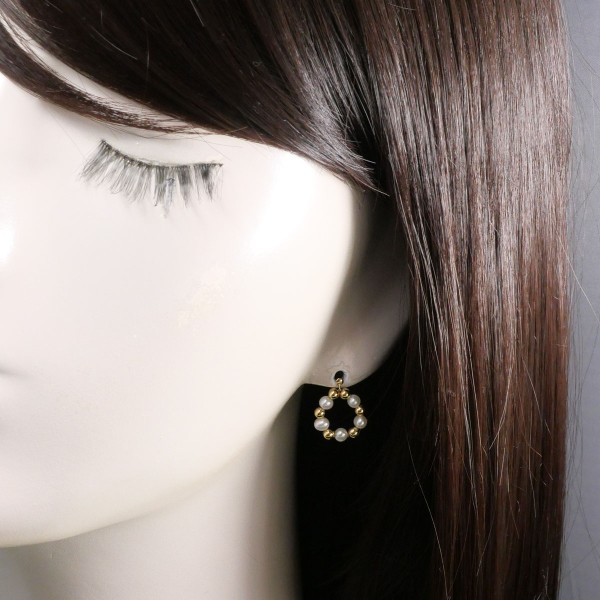 K18 18金 YG イエローゴールド ピアス パール(真珠) 総重量約1.1g ジュエリー 中古