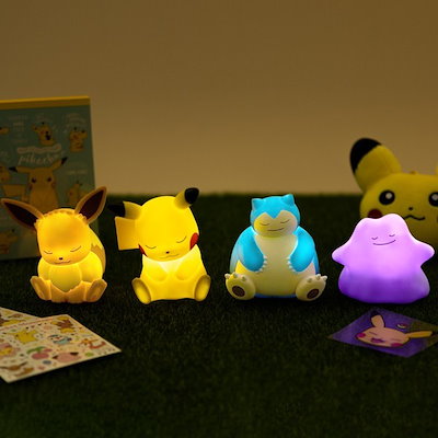韓国限定 ポケモン ミニムードライト 4点 カビゴン メタモン イーブイ ピカチ ポケモン - 韓国限定 ポケモン ミニムードライト 4点 カビゴン
