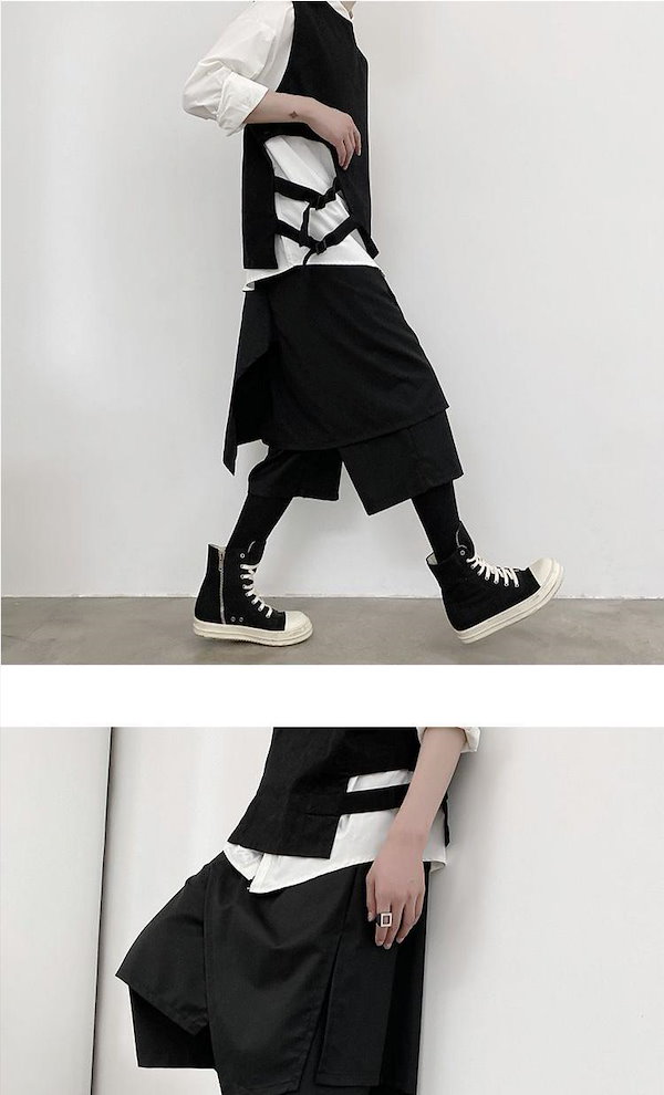 Qoo10] 不規則デザイン感セットアップ メンズ 2