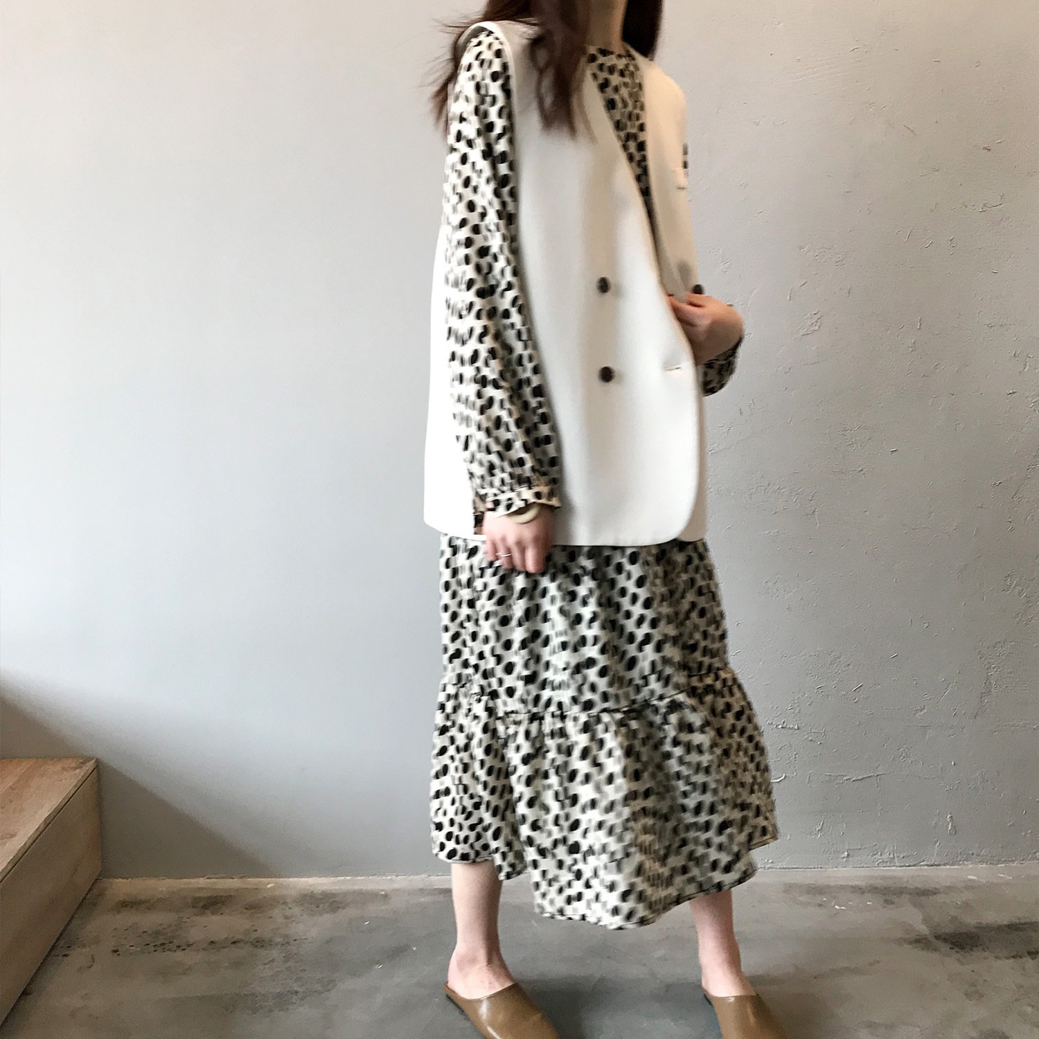 ダブルブレスト ジレ ベスト 2色 OHCA0104