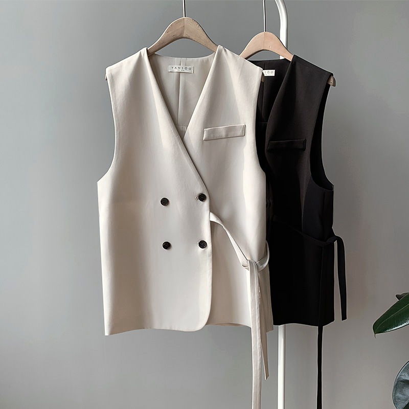 ダブルブレスト ジレ ベスト 2色 OHCA0104