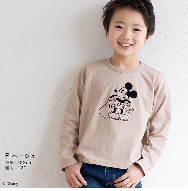 Qoo10] ディズニー ミッキーマウス 長袖Tシャツ ロンT 子