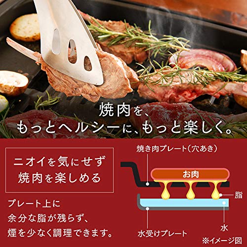 アイリスオーヤマ ホットプレート 煙が出にくい 大型 焼肉プレート 平面プレート たこ焼きプレート 3枚 減煙 蓋付き ブラック APA-137 アイリスオーヤマ ホットプレート 煙が出にくい 大型 焼肉プレート 平面プレート たこ焼きプレート 3枚 減煙 蓋付き ブラック APA-137