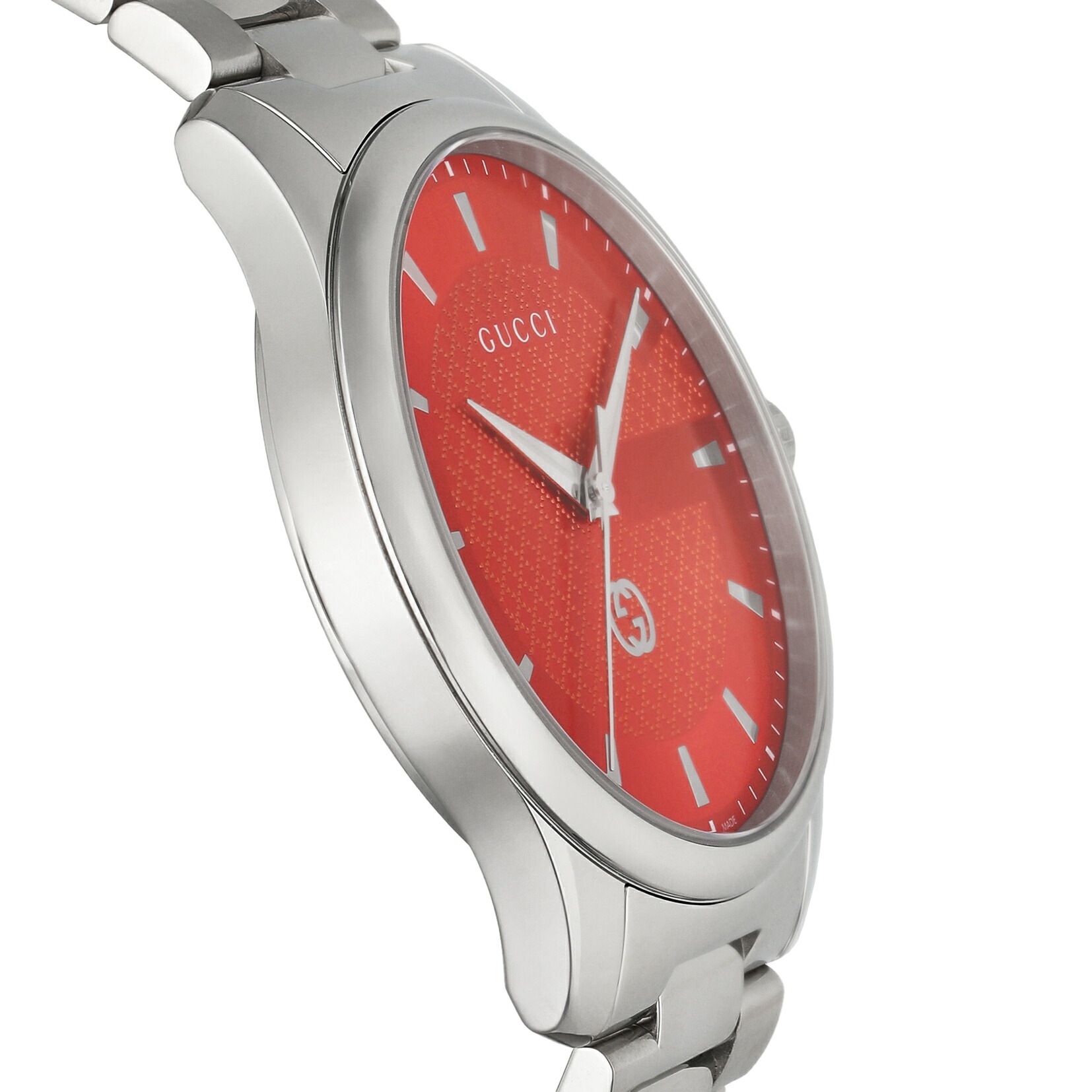 グッチ GUCCI Gタイムレス YA126370 腕時計 メンズ コーラルレッド クオーツ アナログ