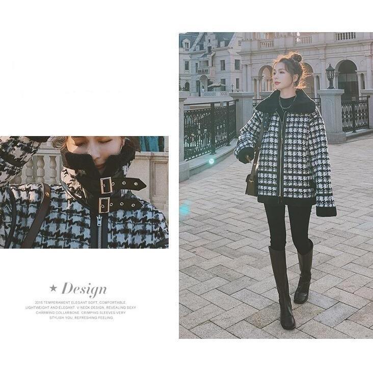 チェスターコート コート レディース 冬 千鳥柄コート 中綿コート 防寒 暖か 秋冬 裏ボア 裏起毛 ショートコート ゆったり 秋 冬