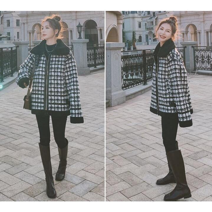 チェスターコート コート レディース 冬 千鳥柄コート 中綿コート 防寒 暖か 秋冬 裏ボア 裏起毛 ショートコート ゆったり 秋 冬