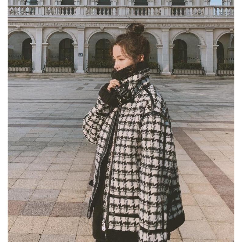 チェスターコート コート レディース 冬 千鳥柄コート 中綿コート 防寒 暖か 秋冬 裏ボア 裏起毛 ショートコート ゆったり 秋 冬