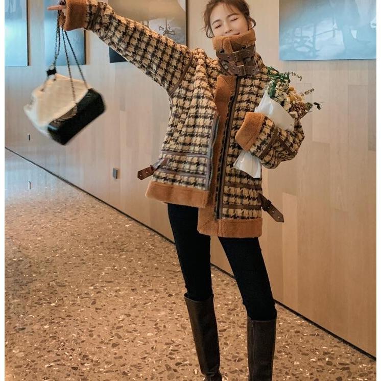チェスターコート コート レディース 冬 千鳥柄コート 中綿コート 防寒 暖か 秋冬 裏ボア 裏起毛 ショートコート ゆったり 秋 冬