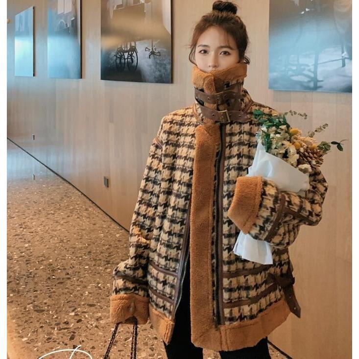 チェスターコート コート レディース 冬 千鳥柄コート 中綿コート 防寒 暖か 秋冬 裏ボア 裏起毛 ショートコート ゆったり 秋 冬