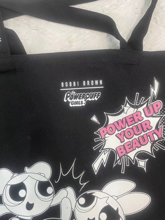 バービーブラウン パワーパフガールズ限定 ブラックキャンバスバッグ ショッピングバッグ 収納バッグ トートバッグ バービーブラウン パワーパフガールズ限定 ブラックキャンバスバッグ ショッピングバッグ 収納バッグ トートバッグ