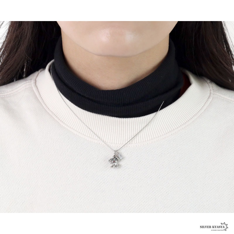 S925 お化け ゴースト ネックレス [cn097]