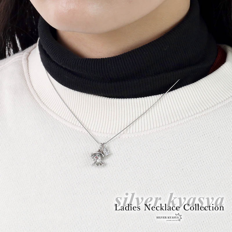 S925 お化け ゴースト ネックレス [cn097]