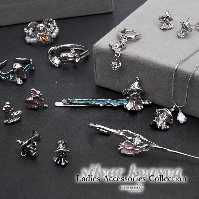 S925 お化け ゴースト ネックレス [cn097]