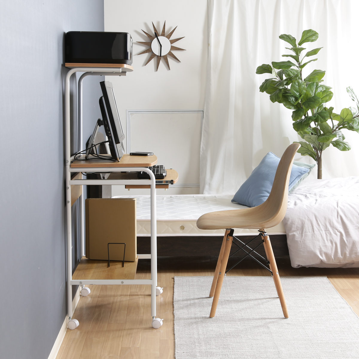 パソコンデスク 収納付 シンプルPCデスク フィット プリンター収納 棚 マウストレー キーボードテーブル キャスター付き コンパクト ワークデスク パソコン PC 省スペース 木目調 天板 パソコンデスク 収納付 シンプルPCデスク フィット プリンター収納 棚 マウストレー キーボードテーブル キャスター付き コンパクト ワークデスク パソコン PC 省スペース 木目調 天板