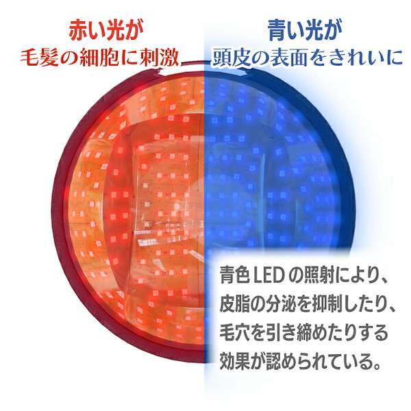 Qoo10] 育毛キャップ 赤色LED 育毛システム