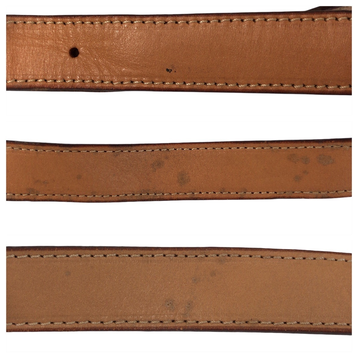 ヴィンテージ マカダム ブラウン ゴールド金具 PVC/レザー ショルダーバッグ ポシェット レディース 501392