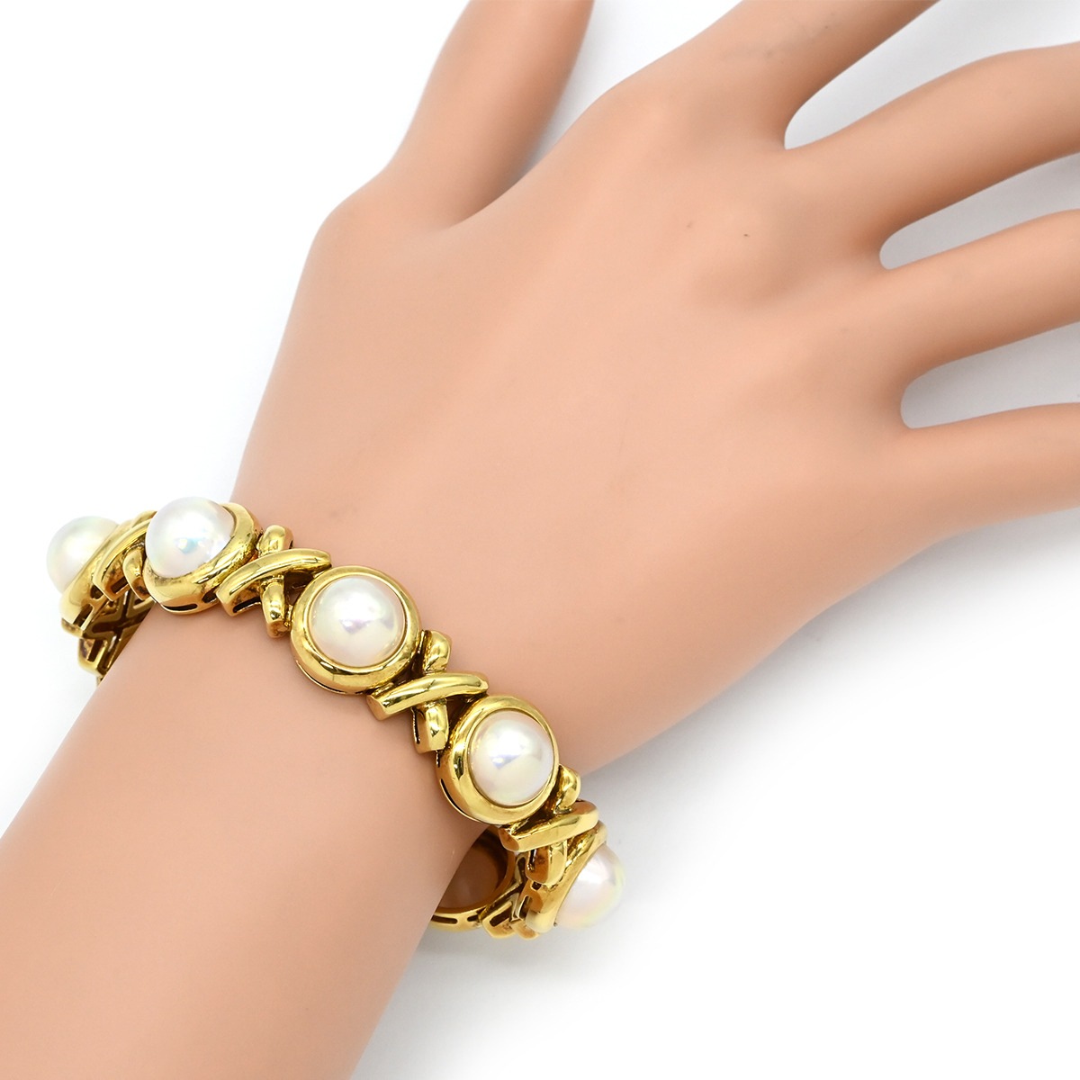 ティファニー Tiffany & Co ブレスレット パール ブレスレット K18YG パールホワイトXイエローゴールド パロマピカソ Tiffany&Co. AU750 【中古】 ティファニー Tiffany & Co ブレスレット パール ブレスレット K18YG パールホワイトXイエローゴールド パロマピカソ Tiffany&Co. AU750 【中古】