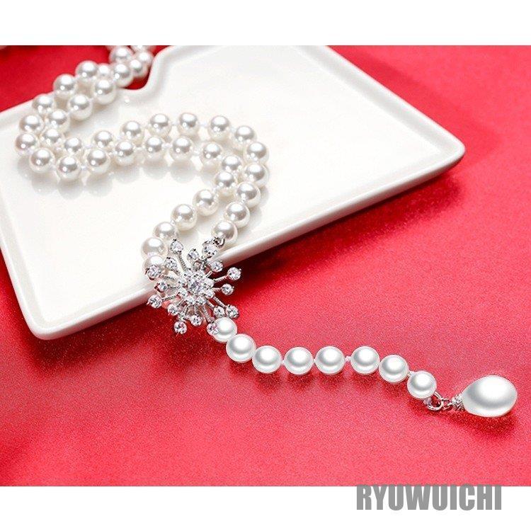 ロングネックレス レディース アクセサリー ウェディング パーティー 結婚式 二次会 謝恩会 卒業式 入学式 お呼ばれ 真珠 他と被らない/[acs8]