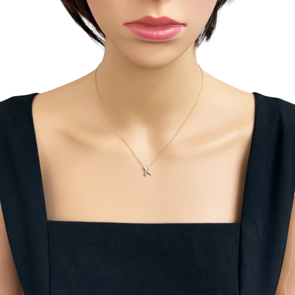 ティファニー キス ネックレス 18金 K18イエローゴールド TIFFANY&Co. 中古 美品 ティファニー キス ネックレス 18金 K18イエローゴールド TIFFANY&Co. 中古 美品