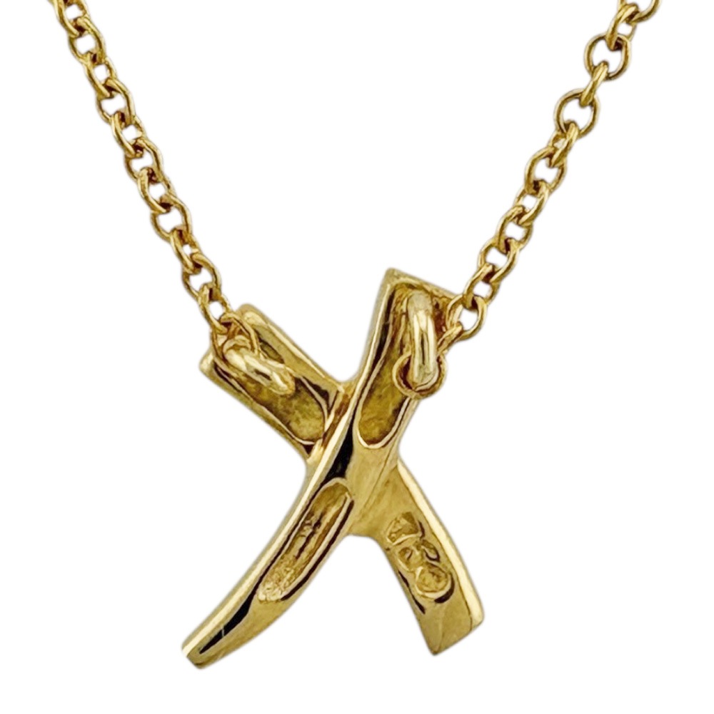 ティファニー キス ネックレス 18金 K18イエローゴールド TIFFANY&Co. 中古 美品 ティファニー キス ネックレス 18金 K18イエローゴールド TIFFANY&Co. 中古 美品