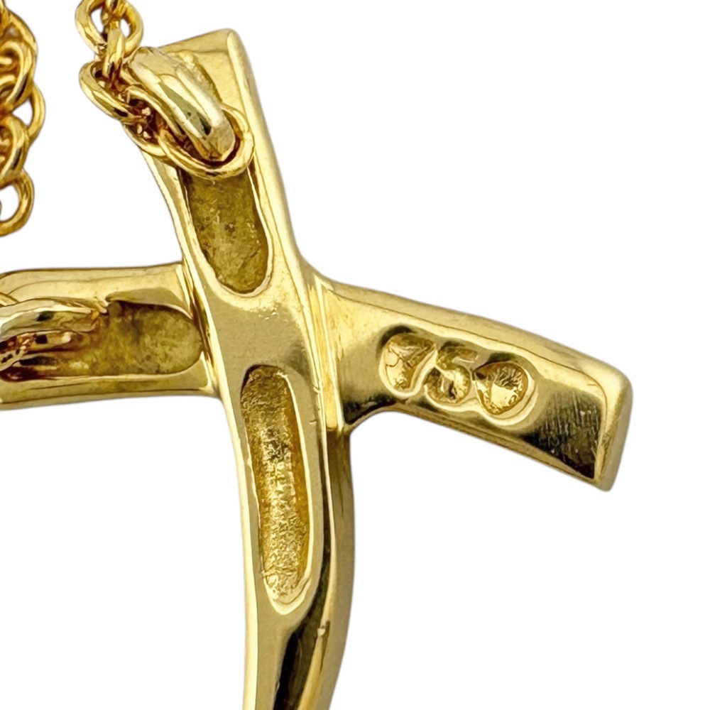 ティファニー キス ネックレス 18金 K18イエローゴールド TIFFANY&Co. 中古 美品 ティファニー キス ネックレス 18金 K18イエローゴールド TIFFANY&Co. 中古 美品