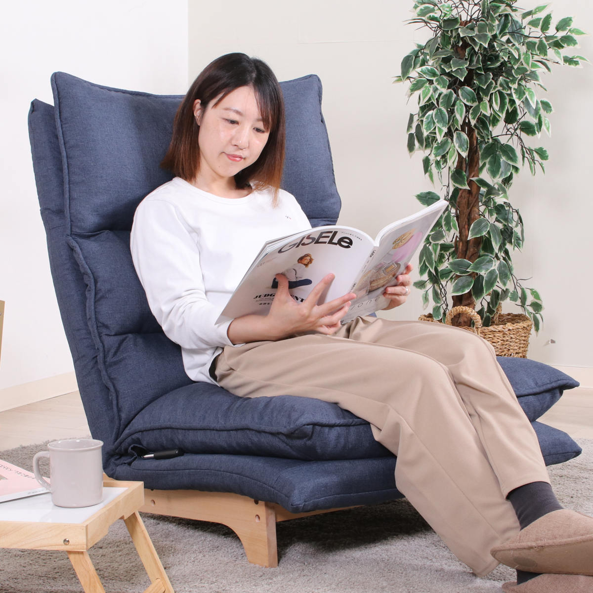 座椅子 幅70cm ダブルクッション リクライング ハイバック 座いす ローソファ フロアソファ ソファ 1人掛け ロータイプ ファブリック 天然木 ヘッド 5段階 ギア 座り心地 快適 座椅子 幅70cm ダブルクッション リクライング ハイバック 座いす ローソファ フロアソファ ソファ 1人掛け ロータイプ ファブリック 天然木 ヘッド 5段階 ギア 座り心地 快適