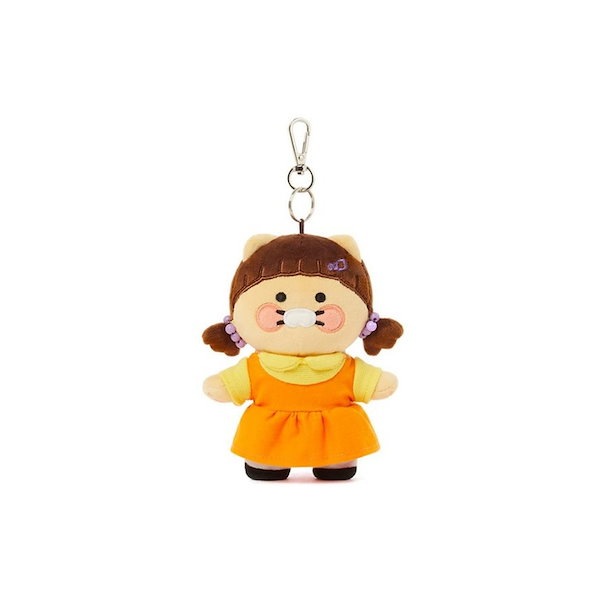 ネットフリックス　イカゲーム　カカオフレンズ　キーリング　ムービングライアン SquidGame☆イカゲーム ボタンを押すと顔が変わる Ryan Keyring