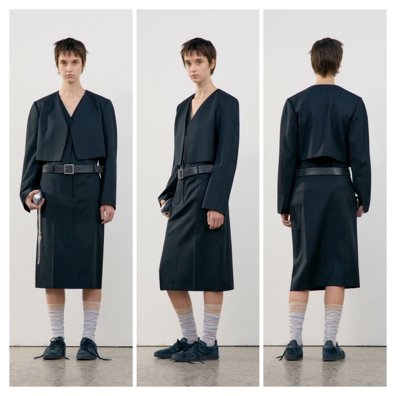 LOW CLASSIC【LOW CLASSIC】 COLLARLESS SHORT JACKET : 2COLORS