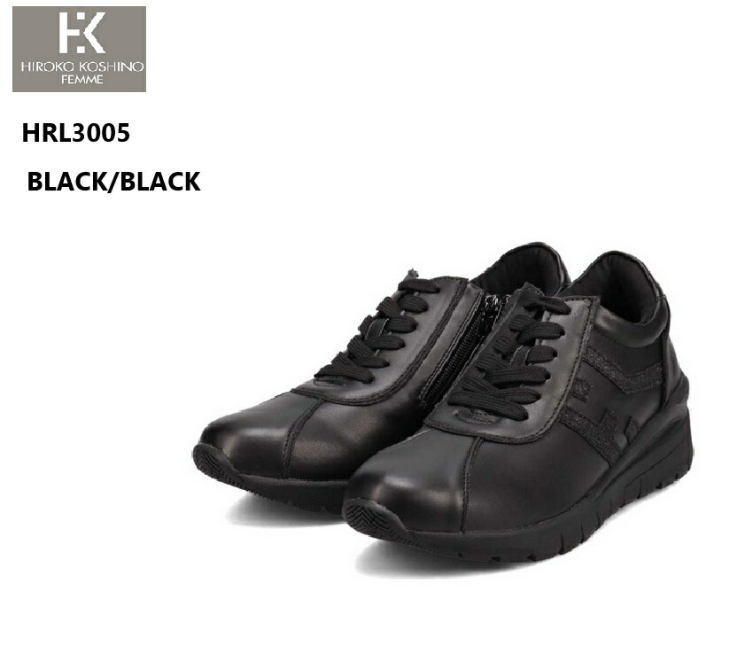 ヒロココシノ (HIROKO KOSHINO FEMME)HRL3005 レディス ヒールアップカジュアルスニーカー サイドファスナー仕様 ポイントにはさり気ない覗きにルーチェ効かせたラメ素材 高さも ヒロココシノ (HIROKO KOSHINO FEMME)HRL3005 レディス ヒールアップカジュアルスニーカー サイドファスナー仕様 ポイントにはさり気ない覗きにルーチェ効かせたラメ素材 高さも
