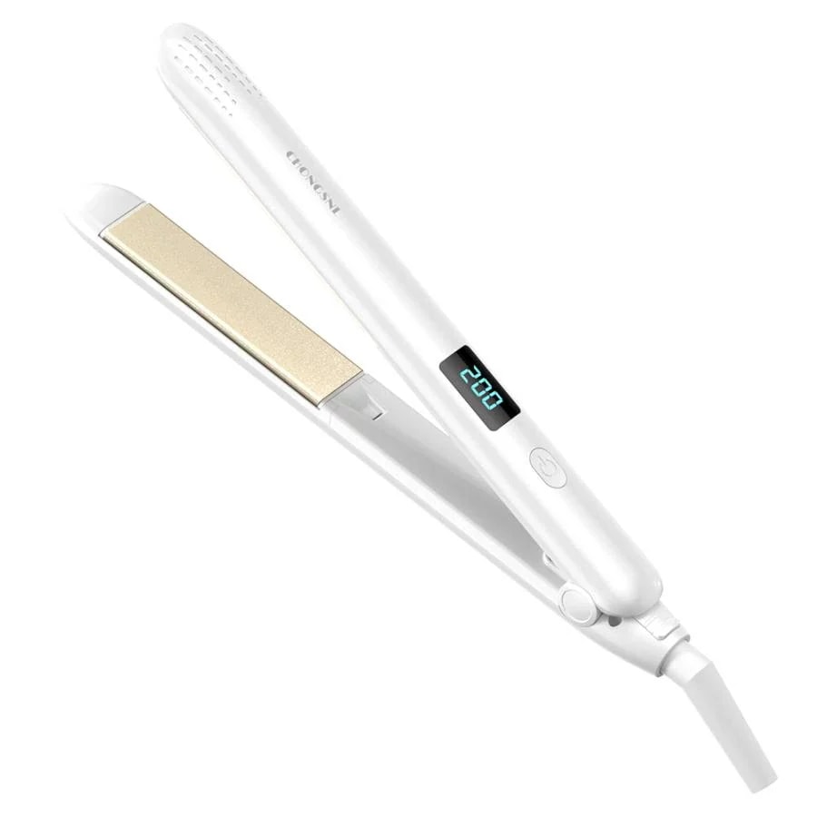 ヘアアイロン ストレート カール 2way カールプアイロン プロ仕様 高濃度マイナスイオン 急速加熱 ワンボダン温度調整 温度表示