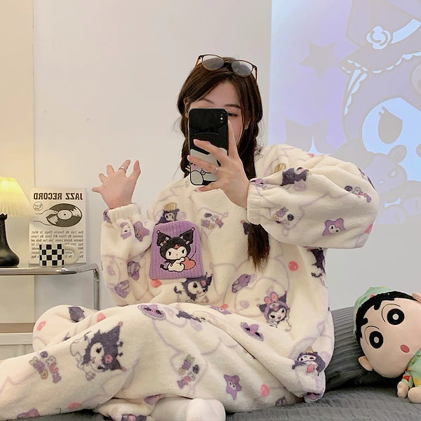 Qoo10] 2025年新作サンゴフリースパジャマ ち