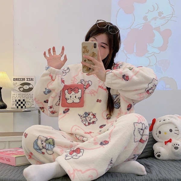 Qoo10] 2025年新作サンゴフリースパジャマ ち