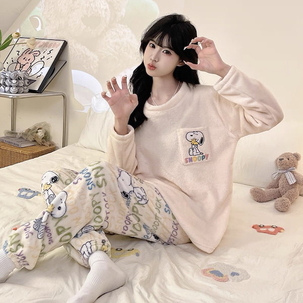 Qoo10] 2025年新作サンゴフリースパジャマ ち