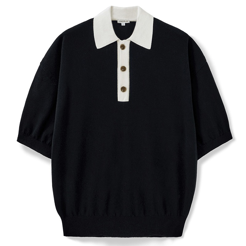 COLLAR HALF KNIT [BLACK]
