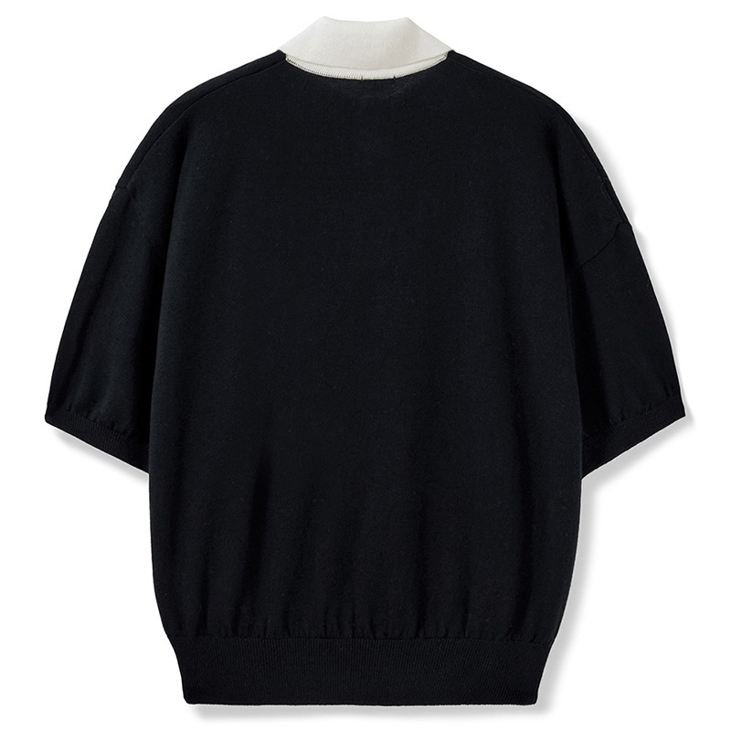 COLLAR HALF KNIT [BLACK]